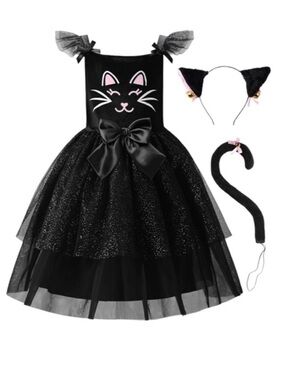 Black Cat Tutu Dress Costume